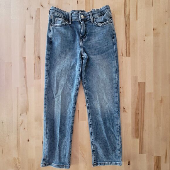 Forever 21 KIDS Girls SZ 9/10 Flared Denim Jeans Blue Adjustable Waist Preppy - Picture 3 of 15
